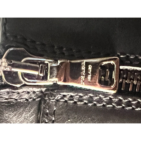 Authenic Rare Prada Calzature Donna Moto Ankle Nero Leather Boots 39 - Picture 5 of 5